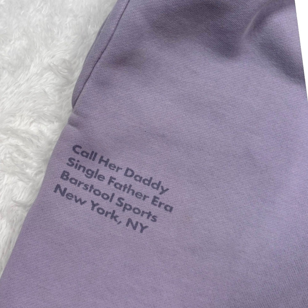 Barstool Sports Call Her Daddy Joggers Women XS Lavender Single Father Era Sweat